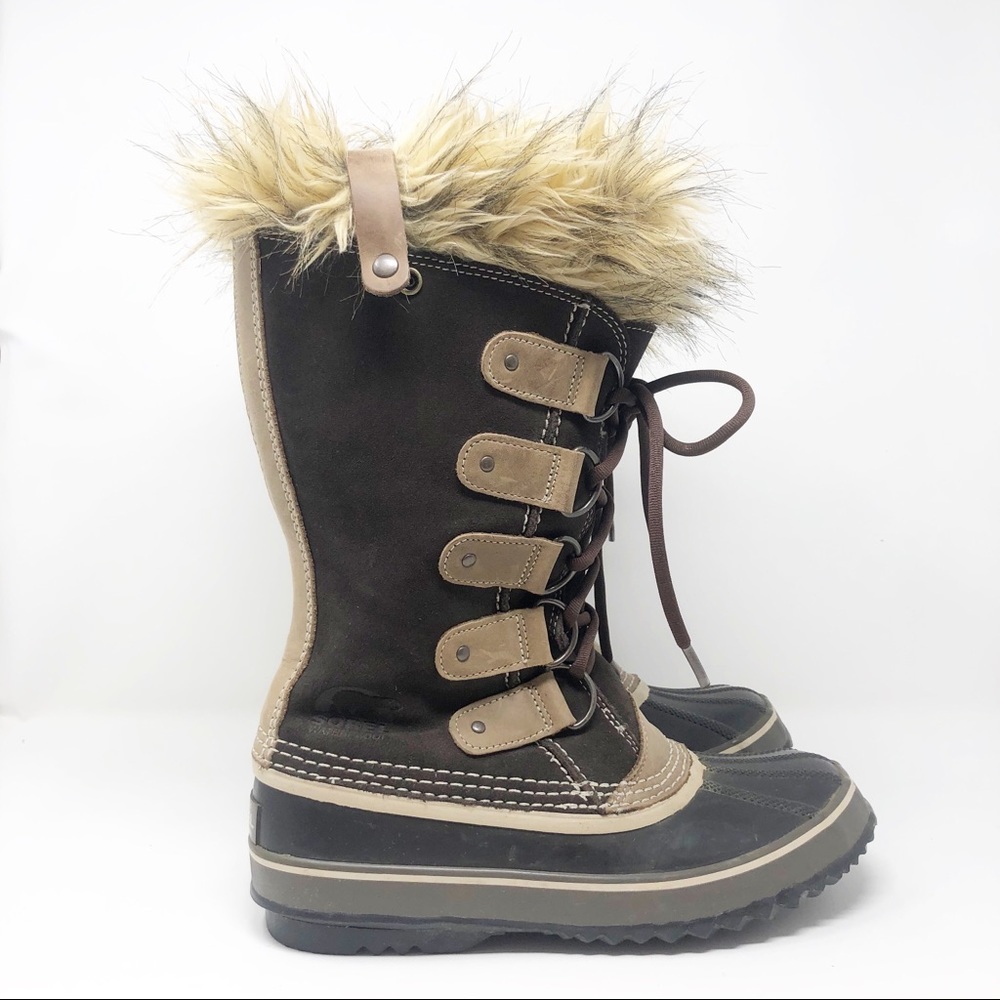 Sorel Brown Joan Of Arctic Waterproof Boots 9